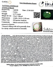 4.77/CT Natural Panna Stone with Govt. Lab Certified-(2331)